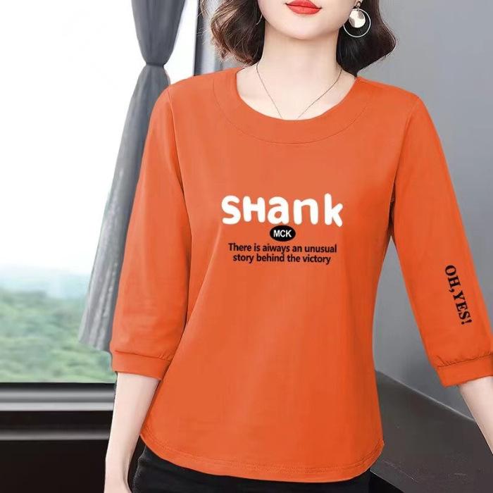 Women's Summer 2023 Printed Loose-Fit Round Neck Short-Sleeve T-Shirt
