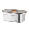 ZISIZ 304 Stainless Steel 2-Compartment Food Storage Container