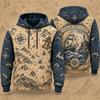 3D Print Vintage Wilderness Map Hoodie Women Retro Sweatshirt Outdoor Hiking Adventure Winter Casual Loose Unisex Daily Hoodies