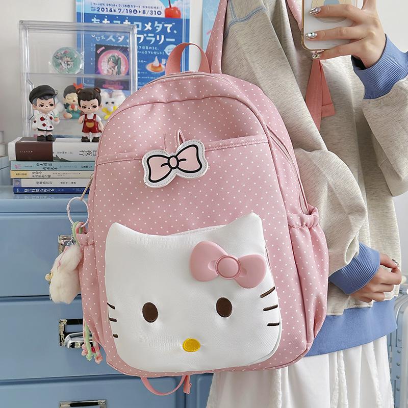 Schoolbag Cartoon Plaid Cat Backpack New Backpack Childlike Cute Bag Small Fresh Primary School Girl Schoolbag
