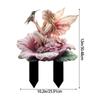 Whimsically Fairies and Hummingbird Acrylic Yard Stake Waterproof Garden Sign Ground Insert Outdoor Indoor Decors