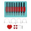 10 Pairs Circular Knitting Needle Set 2.75-6mm 12cm Length Interchangeable Knitting Needle with 40cm 60cm 80cm 100cm Cables