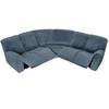 Velvet Lshaped Seven Piece Sofa Cover Set With Stretch Material For Corner Sectionals