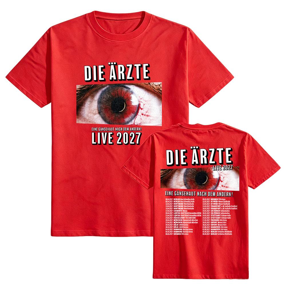 DIE ÄRZTE EINE GÄNSEHAUT NACH DEM ANDERN! LIVE 2027 T-shirt Short Sleeve Cotton Summer Tshirts Design Graphic Print Merch Unisex