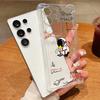 Cute Astronaut Patterned Phone Case For Samsung Galaxy S26 S25 S24 S23 Ultra S22 Plus S21 S24 S25 FE Clear Shockproof Soft Cover