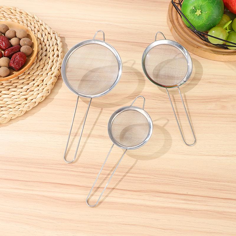 Stainless Steel Slotted Spoon and Sieve for Soy Milk, Juice, Medicine, and Flour