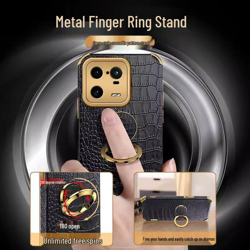 Xiaomi 13 Ultra & Redmi K60 Crocodile Pattern Phone Case with Magnetic Ring