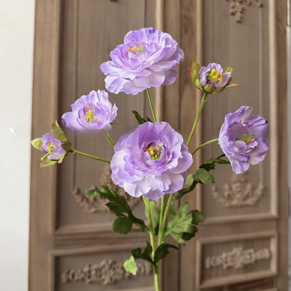 6 Heads Fake Flower with Buds Artificial Faux Plants Peony Artificial Flower  Wedding Decoration