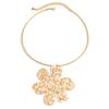 Salircon Exaggerated Large Flowers Petal Collar Necklace for Women Trend Vintage Irregular Gold Color Choker Punk Jewelry Gift