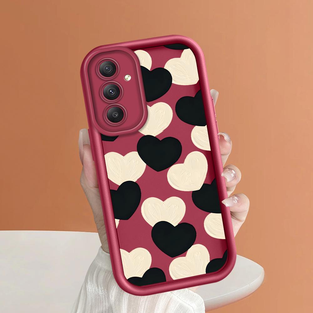 

Мягкий силиконовый квадратный чехол с рисунком лестницы для телефона, полное покрытие, противоударный защитный резиновый чехол для камеры для Samsung Samsung S24 Ultra 5G темно-красного