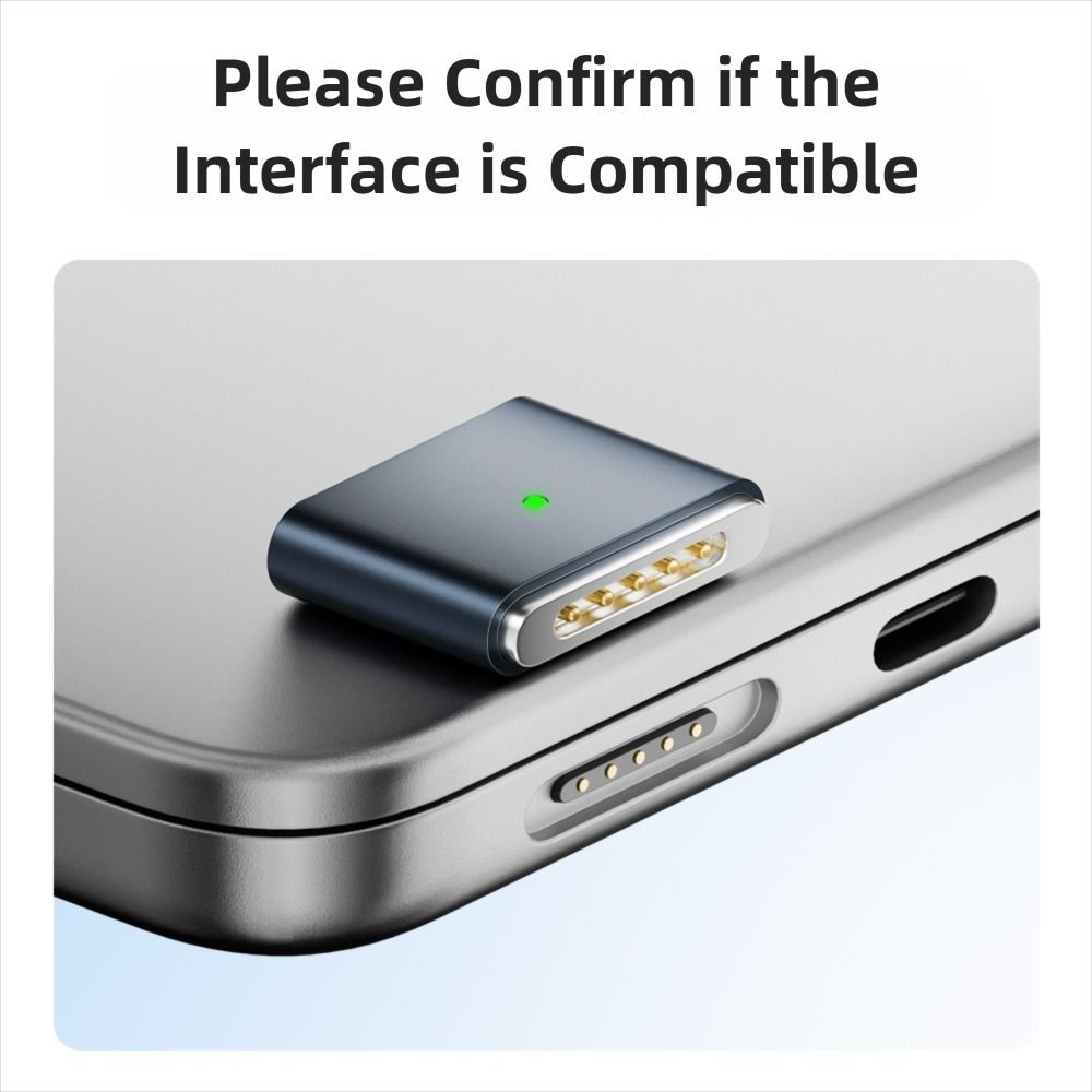 Indicator Light USB Type-C Converter Laptop Connector for MacBook Air/Pro 13 14 15 16 M1/M2/M3/M4