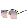 2026 European Style Rimless Square Sunglasses for Men and Women - Trendy Cut Edge Design
