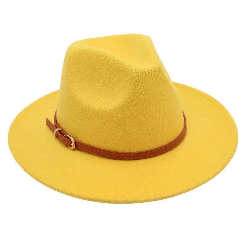 Gürtelschnalle Nostalgisches Zylinder-Modell Jazzhut Männer und Frauen Temperament Filzhut Eleganter Wollhut