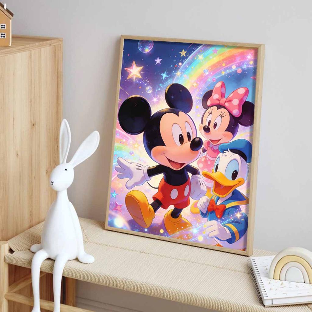 Disney Diamond Painting Kit Full Diamond Round Mickey Minnie Donald Home Decor Craft Gift