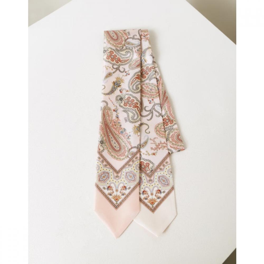 Daks Paisley Pink Silk Petit Scarf Dcsc6f550p1