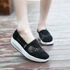 Summer canvas shoes, women's platform lese lace shoes, mesh cloth breathable, heightened small white shoes, flatform mesh shoes, women's single shoes