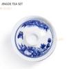 Jingdezhen White Porcelain Gaiwan Tea Cup Blue and White Porcelain Tea Maker Ceramic Handpainted Tea Bowl Tea Set Supplies