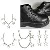 Stylish Shoe Chain Unique Hollow Star Pendant Martins Boots Chains Canvas Shoes Buckles for Casual and Formal Occasions