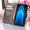 For TECNO Pop 5 LTE 4G Wallet Case with Wrist Strap Butterfly Imprint Leather Phone Cover