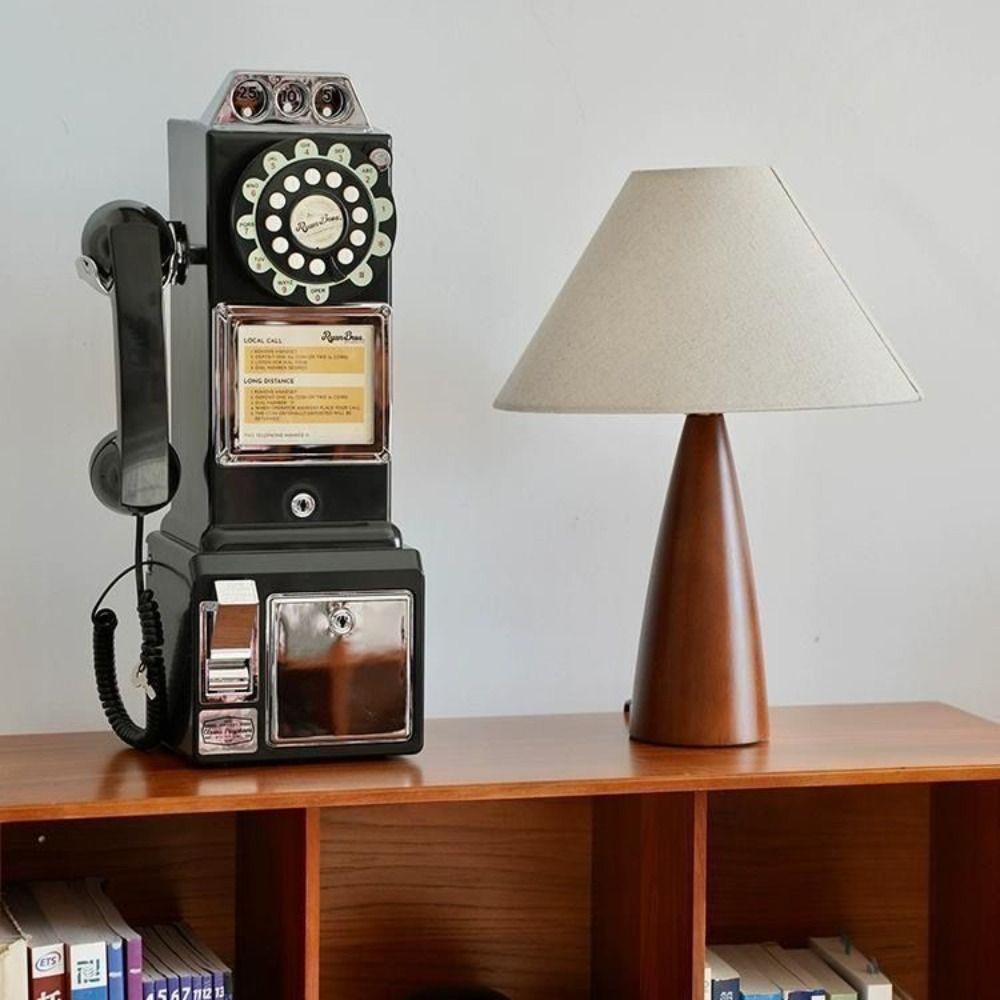 Retro Lighting Modern Vintage Table Lamp Creative Simple Fabric Lampshade Lamp Decorative Atmosphere Light Bedroom Lighting