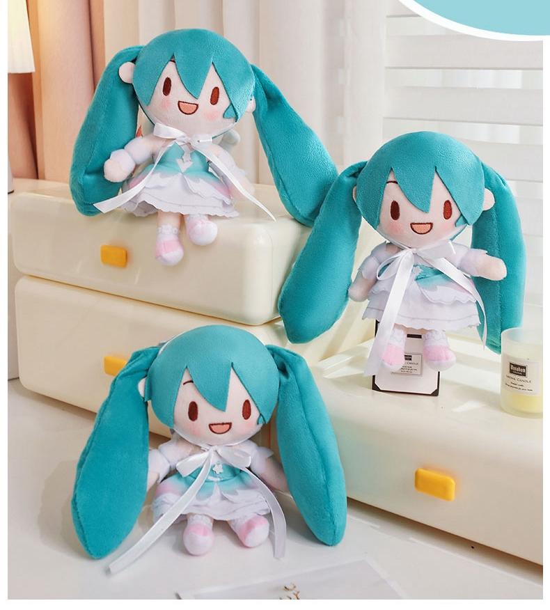 Rozkošná plyšová panenka Hatsune Miku Fufu Dárky Narozeninové dárky Roztomilá panenka Dárky pro přítelkyni Plyšová holka Dárek