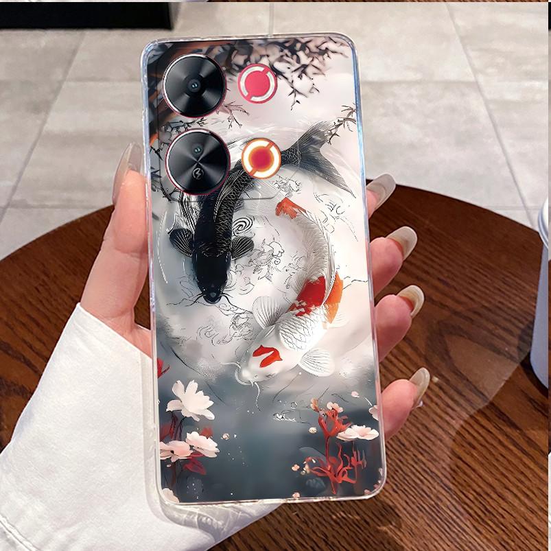 Case For Itel P65 P671L P 65 Casing Luxury Cute Love Heart Rabbit Funny Pattern Cover Clear TPU Silicone Soft Shell Phone Case