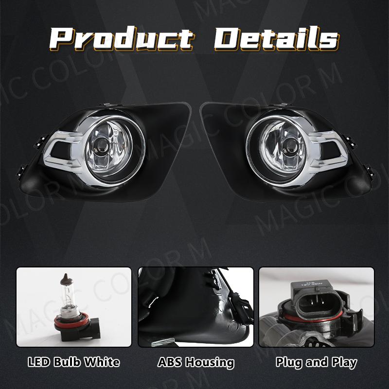 Für Mitsubishi ASX 2011 2012 2013 LED Nebelscheinwerfer Lampe Scheinwerfer Halogen Abdeckung Haube Rahmen Lünette Wasserdicht Auto Zubehör 12V