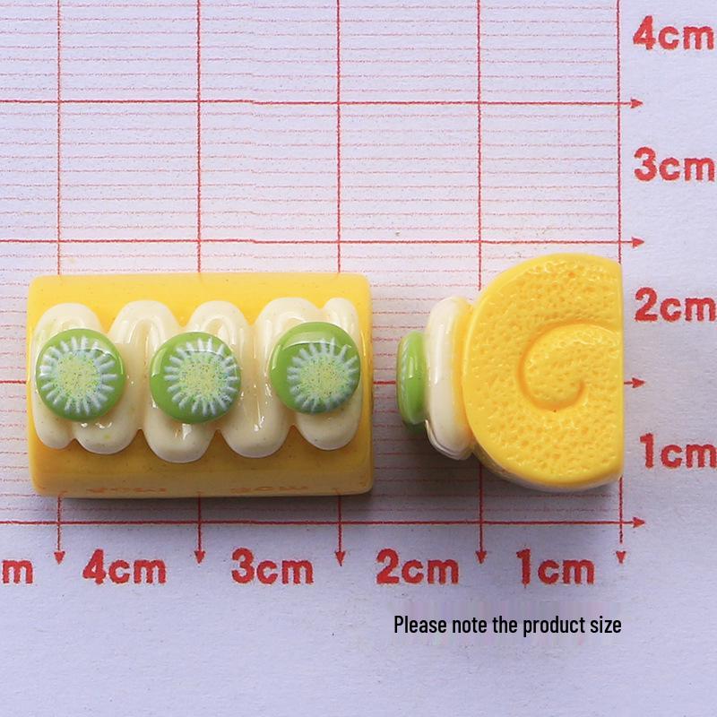 Fruit Towel Roll Play Food Charms: Handmade Resin Cartoon Accessories for DIY Crafts