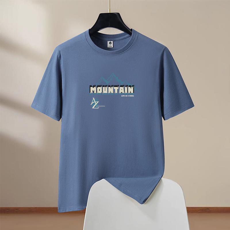 

S-6XL Oversized Cotton T-Shirt Men Short Sleeve Loose Fit Tee Comfort Summer Streetwear 4XL чорний