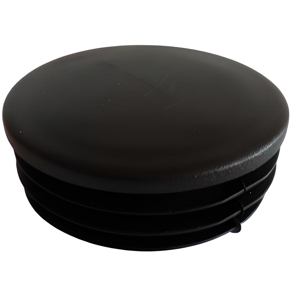 Internal Cap for Pipe Profile, 80 Diameter, 10 PCS, BLACK