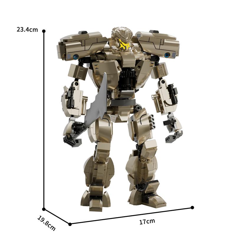 KBOX Hunter Robot stavebnice Film Mecha Warrior Skládací hračky ABS plast Gipsy Danger model Sbírejte ozdoby dětský dárek