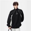 Men's Color Block Half-Zip Sweatshirt Loose Casual Streetwear Pullover