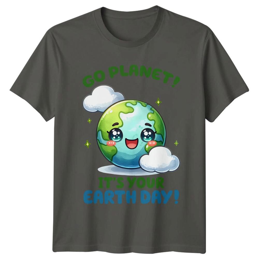 Go Planet Its Your Earth Day Earth Day TShirt Cute Planet Tee S