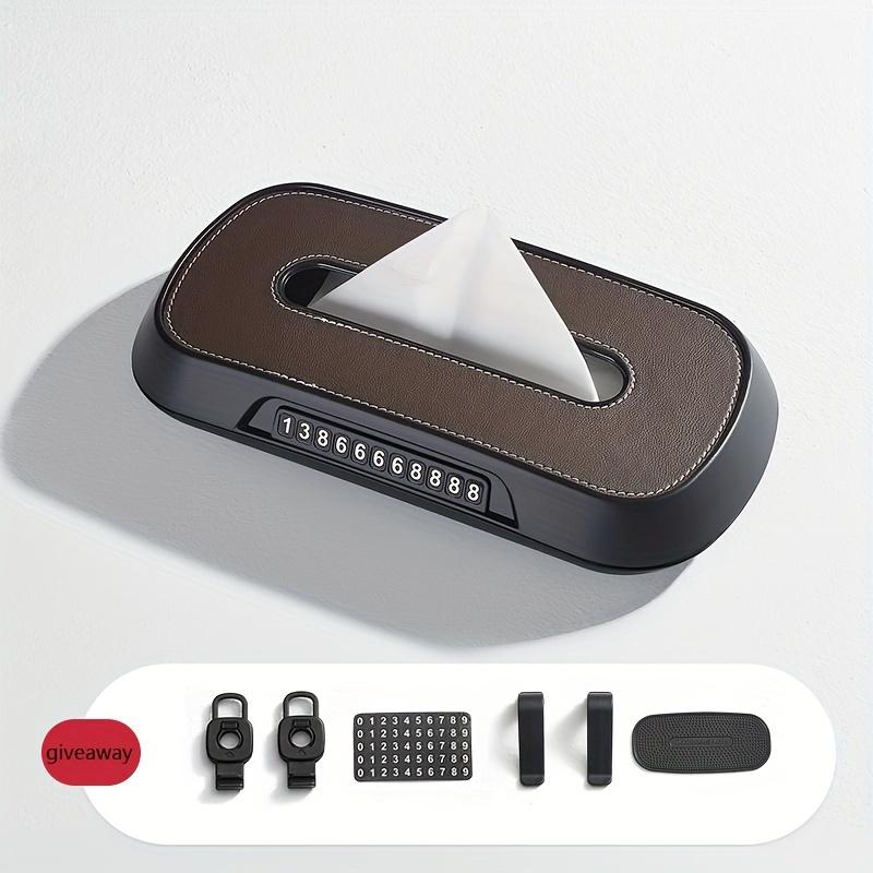 

1 многофункциональная коробка для автомобильных салфеток - идеальный аксессуар для салона автомобиля для хранения и демонстрации парковочных номерных знаков