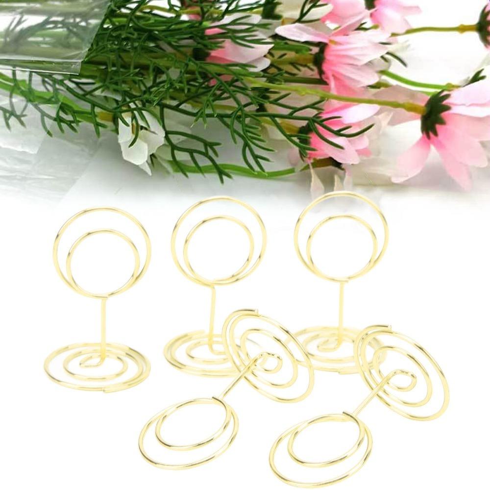 20Pc Stable Table Number Stands Gold/Rose Gold Place Card Holder  Wedding Centerpieces
