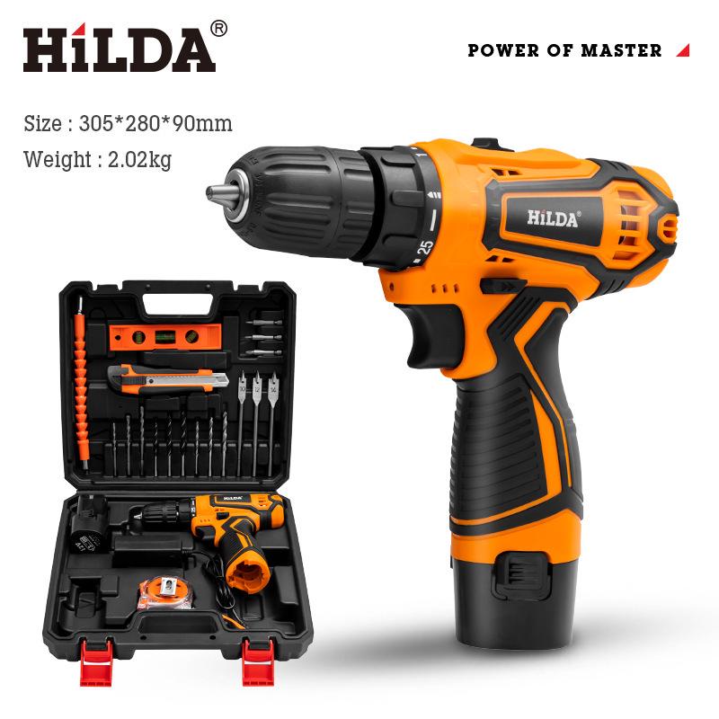 Hilda Multifunction Rechargeable Lithium Electric Drill & Screwdriver