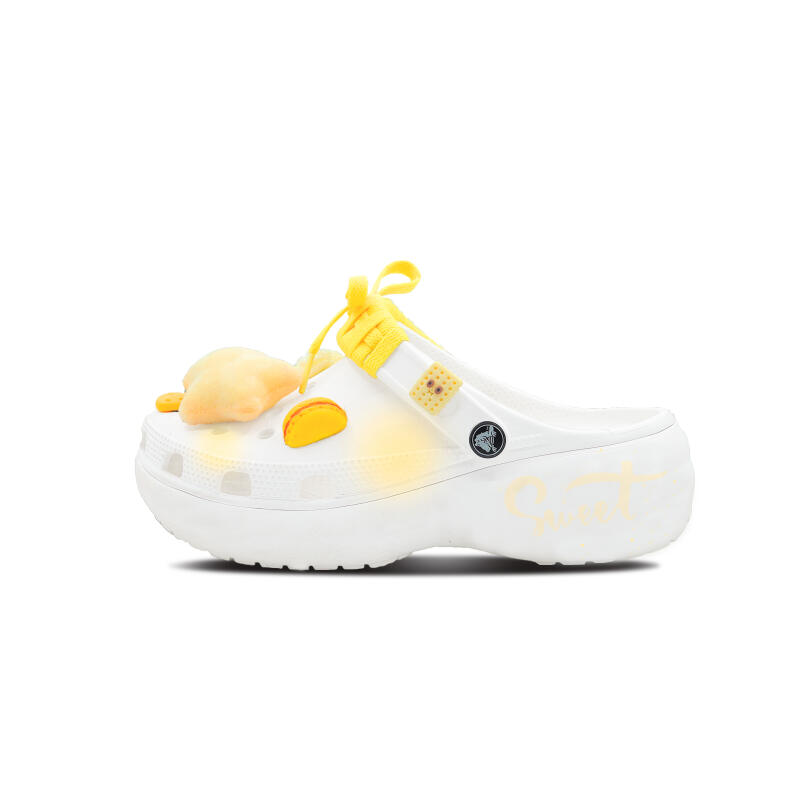 

Crocs Classic Clog Butter Cheese EVA Cute Literary Holes Shoes Unisex White and Yellow 34-35