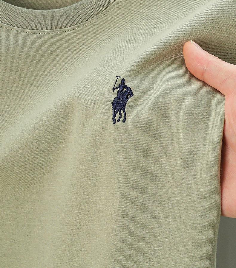 Herren High-End Atmungsaktives Baumwoll-T-Shirt mit kleinem Pony-Logo - Sommer Rundhals, Kurzarm, Business Casual Mode.