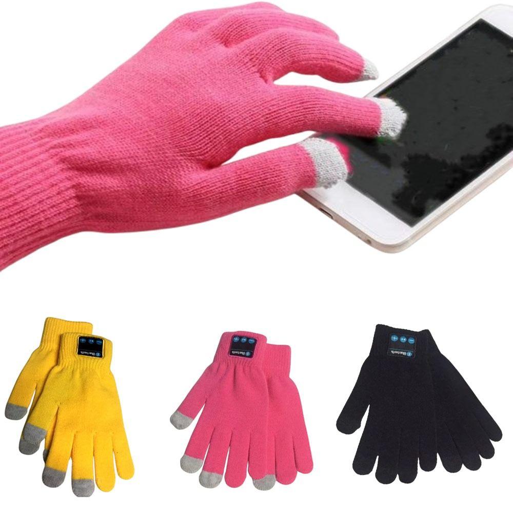 

with Clear Sound Bluetooth Gloves Knitted Phone Answering Gloves Winter Warm Mittens Audio Music сірий