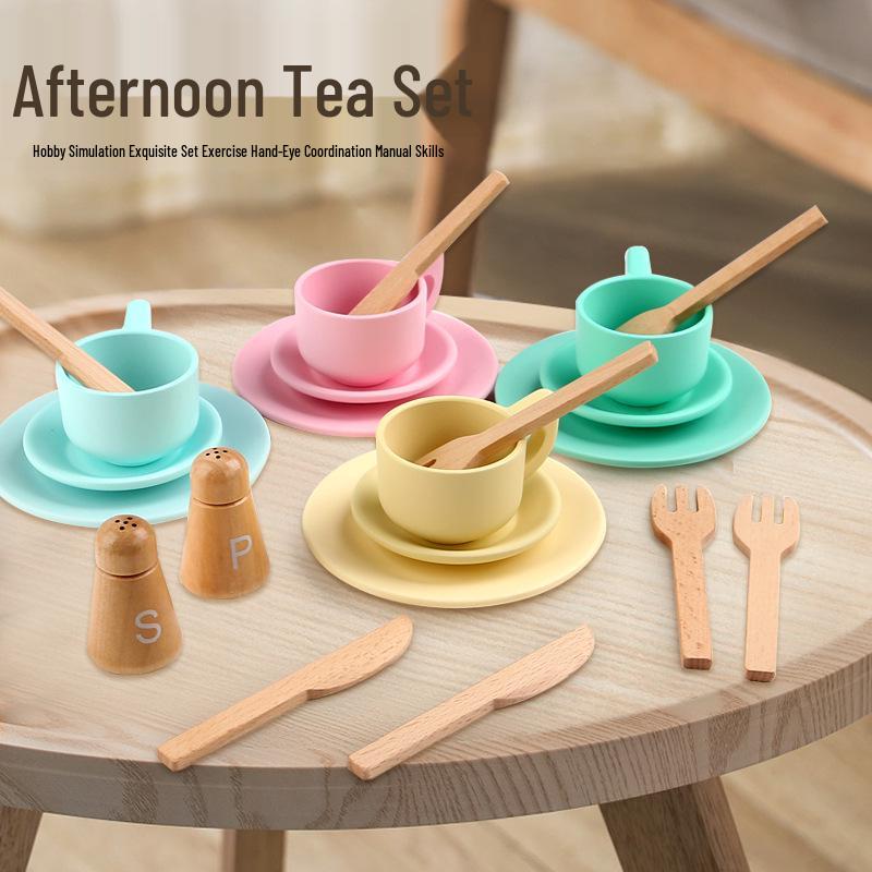 Children s Wooden Afternoon Tea Set - Role-Play, Logic, and Educational Toy