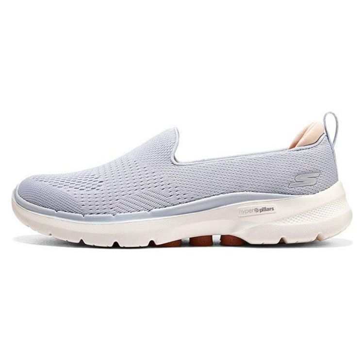 Skechers Go Walk 6 Mesh Sport Low-Top Lifestyle Shoes Women sneakers Blue 124571-LGPK 38