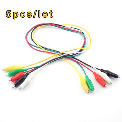 5Pcs Double-ended Crocodile DIY Alligator Clips Electrical Test Jumper Leads Wire Roach Clip Test 5 Colors