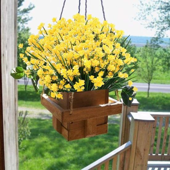 Attractive Weather-resistant Decorative Easy Care Spring Grass Camellia Fake Flowers Home Decor Simulation Flowers