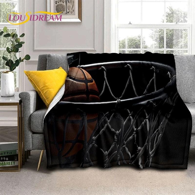 Nejnovější rám basketbalového hřiště Měkká flanelová deka na postele Ložnice Pohovka Piknik, Přehoz na přikrytí Venkovní volnočasový Spánek Dárek