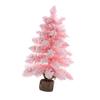 Weihnachtsbaum für den Schreibtisch, dekorativ, süß, schön, PVC, kompakt, Mini-Weihnachtsbaum in Rosa für Zuhause, Café