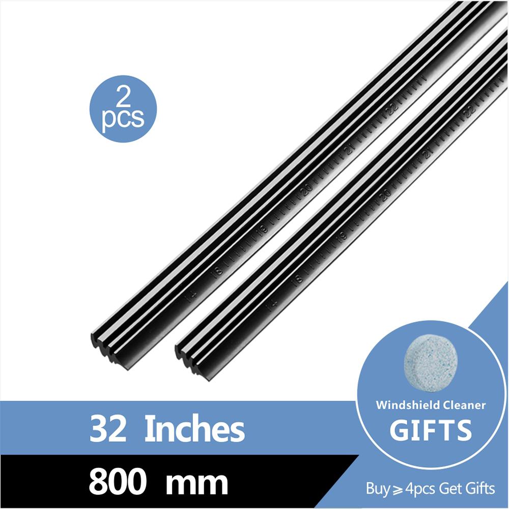 

2 шт., универсальная вставка для автомобиля класса ААА, мягкая резиновая полоска (Пополнение) Для бескаркасного стеклоочистителя 6 мм, 26 дюймов, 28 дюймов, 30 дюймов, 32 дюйма, автомобиль 2pcs 32 inch 800mm