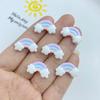 30Pcs New Cute Resin Mini Colorful Rainbow Series Flat Back Manicure Parts Embellishments For Hair Bows Accessorie