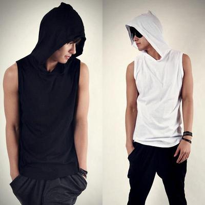 2017 Summer Men's Sleeveless Hooded Casual Vest
