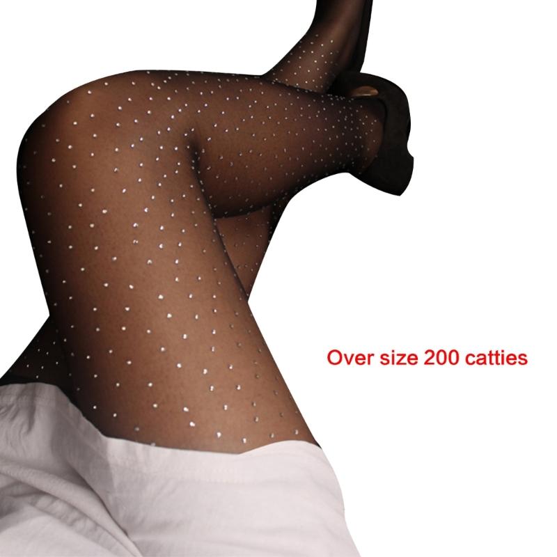 Womens Sparkles Rhinestone Tights, Sexy Sparkly Glitter Party Concert Outfit Crystal Mesh Stockings Tights
