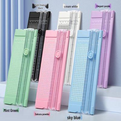 Portable Paper Trimmer & Corner Rounder - Essential Manual Utility Knife for Students and Office.